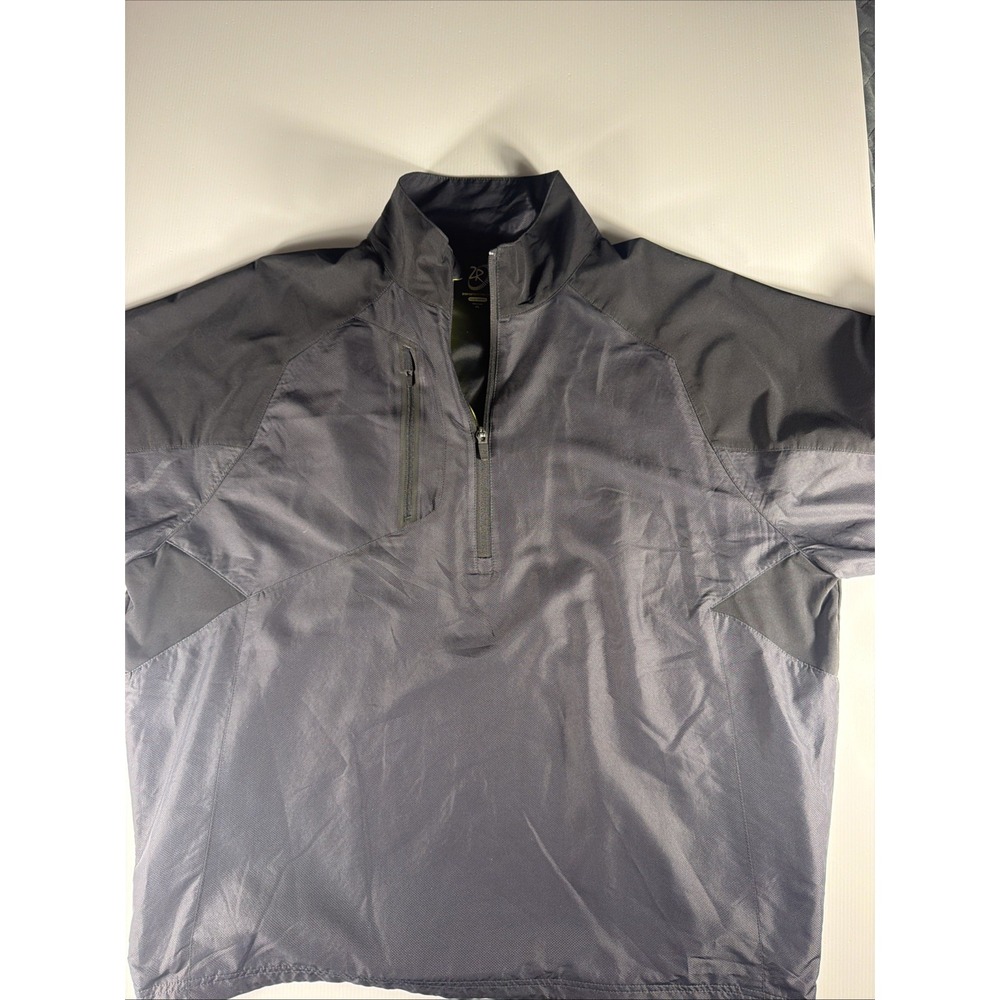 Zero Restriction Pullover Windbreaker Mens XL Tour Series Golf  Black Half Sleev
